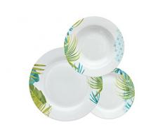 Tognana Service de table 18 pièces Swami, Porcelaine, multicolore