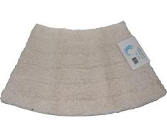 Cazsplash Quadrant Mini incurvé Tapis de Douche, Coton, crème, 42 x 26 x 5 cm