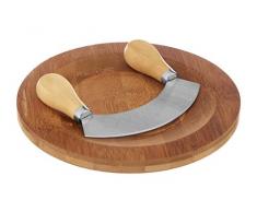 Premier Housewares Planche à découper les herbes + hachoir demi-lune Bambou 20 cm