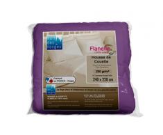 Nuit des Vosges 2227239 Caen Housse de Couette Flanelle Unie/Coton Lavande 240 x 220 cm