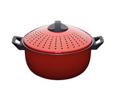 Kitchen Craft World of Flavours Marmite Ã pÃ¢tes avec passoire, 4Â litresÂ âÂ Rouge