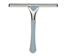Kela Raclette de douche avec fixation murale, Vista, Acier inoxydable 18/10, 22,5 x 23,5 x 4 cm, 21837, Bleu ciel