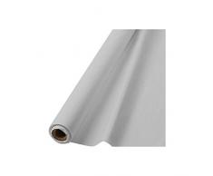 Amscan Rouleau de Nappe en Plastique ArgentÃ©