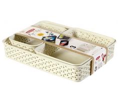 CURVER 206739 Lot de 3 Corbeilles de Bureau My Style A4 + A5 + A6 Polypropylène