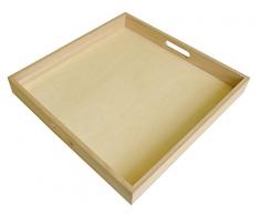 Artemio 14002154 Plateau Ã DÃ©corer, Bois, Beige, 40 x 40 x 5 cm