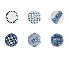 Villa dEste Home Tivoli 2193066 Masai Assiette Ã dessert en porcelaine Bleu