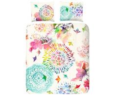 HIP Elessa Parure de Couette, Coton, Blanc, 200x140x1 cm