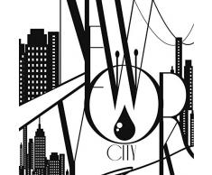 Scenolia Tableau sur Toile NYC in The 50s 60 x 60 cm | dÃ©coration Murale Design imprimÃ©e en France