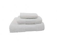 ForenTex Jeux de Serviettes (Ref vsc-500g) Usage Multifonction pour Baignoire, Douche, lavabo, Plage, 100% Coton, Blanc, 30Â X 50, 50Â X 90,100Â X 142Â 