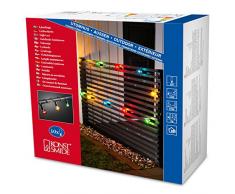 Konstsmide 2328-510 Guirlande dEclairage de Jardin Party ExtÃ©rieur E27 230 V 10 Lampes Multicolore CÃ¢ble Noir