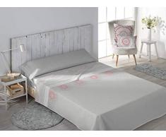 SECANETA Stilia Parure de lit 3 pièces avec Drap-Housse, Drap Plat et taie doreiller Motif Corail 90 x 190/200 cm