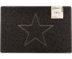 Nicoman Paillasson Lavable Forme Ãtoile-(Utiliser intérieur et extérieur), Petit (60x40cm), Marron