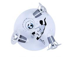 EEC A++, Elobra Plafonnier Soccer - Bois 3 ampoules