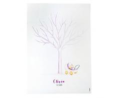 Mopec Pit & Tampico Feuille Arbre dempreintes Poussette Fille, Carton, Rose, 0.2Â x 29.5Â x 42Â cm