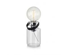Delamaison ILA3743011 Lampe Ã Poser, Verre, 60 W, Noir