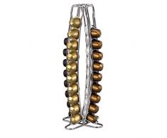 Xavax Porte-capsules Ã cafÃ© Torre (distributeur pour machine Nespresso, 40 capsules) Chrome