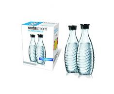 SodaStream 1047200490 Carafe en Verre, 2 x 0,6 L, Pour Carbonateurs Cristal