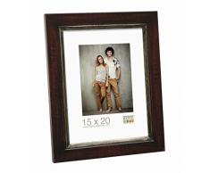 Deknudt Frames S42LF9 Classic Cadre Photo Bois Brun/Noir 15 x 20 cm
