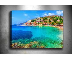 Bonamaison Peinture sur toile, multicolore, 30 x 40 cm - ConÃ§u et fabriquÃ© en Turquie