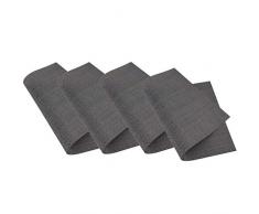 Venilia Set de table tressÃ© MIX GREY, 45 x 30 cm, 4 pcs, antidÃ©rapant rÃ©siste Ã la chaleur et fait, Vinyle, 59021