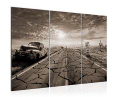 Tableau decoration murale Route 66 120 x 80 cm - XXL Impression sur Toile Salon Appartment 3 Parties - prÃªt Ã accrocher - 600331b