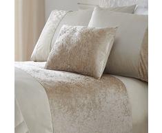 Tonys Textiles Coussin rectangulaire en Velours Motif boudior, Polyester, crème, 12 x 20 (32cm x 50cm)