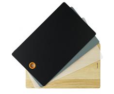 Fiskars Planche Ã dÃ©couper, 4 piÃ¨ces, Inclus: 1 planche et 3 plateaux de coupe, Planche en bois de bouleau/Plateaux en plastique, Functional Form, 1014212