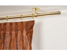InCasa Tringle à Rideaux: à 20 mm, L. 140 cm. en Laiton Poli â Complet