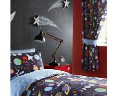 Kidz Club 66 x 182,9 cm planètes prête à Rideaux plissés Entièrement doublés Paire, Noir