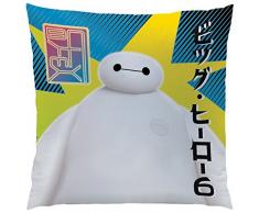 CTI Coussin 40X40 Disney Les Nouveaux Heros Genius, 100% Polyester, Bleu, 40 x 40