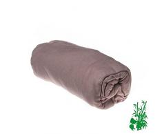 Easy dort Drap Housse Bambou pour lit Une Place 90x190-5 Coloris Disponibles (Taupe)