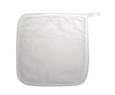 Rayher 3833600 Manique en Coton à  Décorer  19 x 19 cm, lot DE 2 Pièces  Blanc