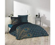 douceur dintÃ©rieur parure 260x240 cm plume dor - Bleu