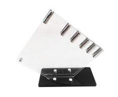 Jean-Patrique Collections Vibrant Perspex Block Bloc Acrylique Bloc Couteau Droit | Parfait pour la Cuisine Maison - 5 Slot