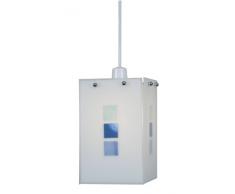 Oaks Lighting Muro Suspension Non Ã©lectrique en verre Blanc/Bleu