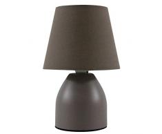 ONLI - lampe Ã chevet mignon Nano avec base en mÃ©tal et abat-jour en tissu. Couleur taupe