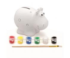 GLOREX Tirelire, Céramique, Blanc, 16,5 x 10 x 13,5 cm