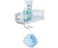 Wenko 22694100 Etagère avec rochets Quadro Vacuum-Loc, ABS/Acier Inoxydable, 25,5 x 15 x 14 cm