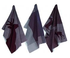 kela 12294, 12293, 12292 Ensemble de Torchons de Vaisselle Henrik II 100% Cotton, Multicolore, 18 x 13 x 5 cm