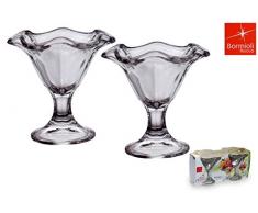 Bormioli 1335000 Set de 2 Coupes Ã Glace en Verre Primavera, 24 Cl, Transparent