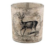 Clayre & Eef 6GL2249 Photophore dÃ©coratif Ã 7 x 8 cm