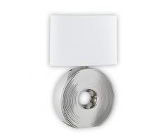 Honsel 56200 Lampe de Table, Argent/Blanc