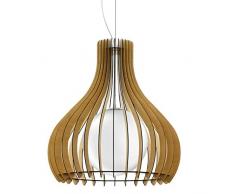 Eglo Lampe, Acier Bois Verre, Nickel mat, Ã 60 cm