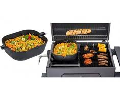 tepro einleger pour Wok en Fonte Rouille dans systÃ¨meÂ âÂ carrÃ©, Noir, 24Â x 35Â x 10Â cm, 8583