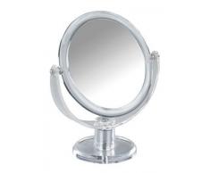 Miroir cosmÃ©tique sur pied Noci - repliable, 100% et 300%, acrylique, miroir de Ã 12,5 cm, 17,5 x 20 x 9 cm