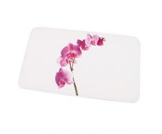 MSV Tapis de Bain en Microfibre 45Â x 75Â cm OrchidÃ©e Blanc