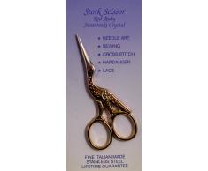 Outil Tron 3Â 1/2/1,27Â cm plaquÃ© Or Cristal Swarovski Rubis Rouge Ciseaux Cigogne