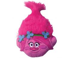 CTI Coussin tête 2D Trolls, Polyester, Rose, 33x11x54 cm