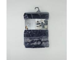 douceur dintÃ©rieur plaid 125x150cm imitation fourrure ecaille navy