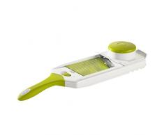 Emsa SMART KITCHEN Mandoline professionnelle, râpe réglable en longueur, revêtement Soft-Touch, 38 cm, blanc-vert